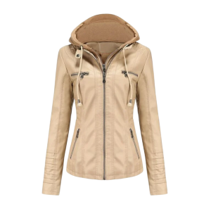 Hooded Leather Jacket