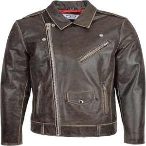 Distressed Leather Jacket DR147