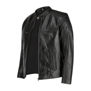 Lambskin Leather Jacket (Black)